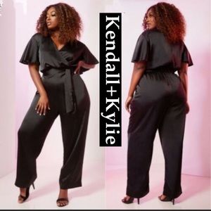 🆕NWT Kendall +Kylie black jumpsuit Size L